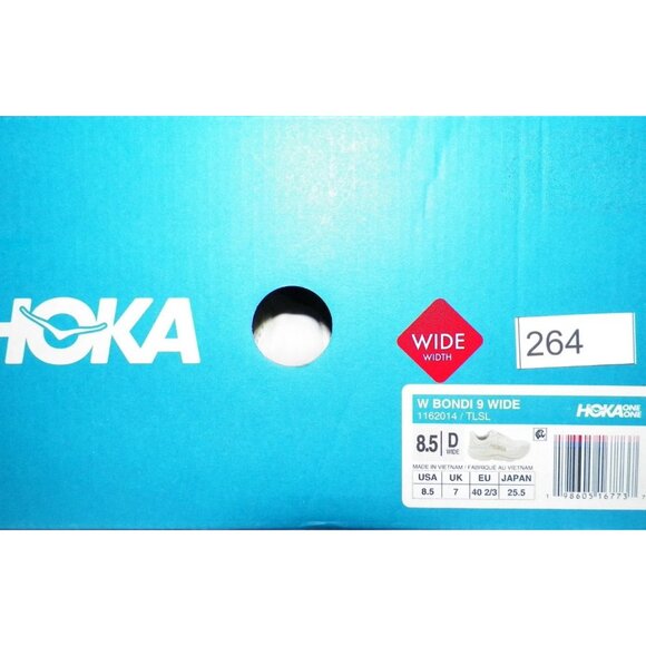 WOMEN Women’s 8.5 Wide D HOKA Bondi 9 Running Training Shoes Truffle Salt/Sea Glass